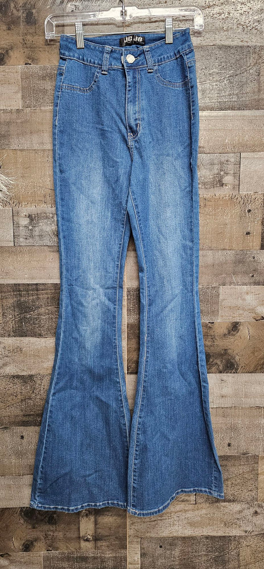 Flare jeans with stretch 34" inseam size Small