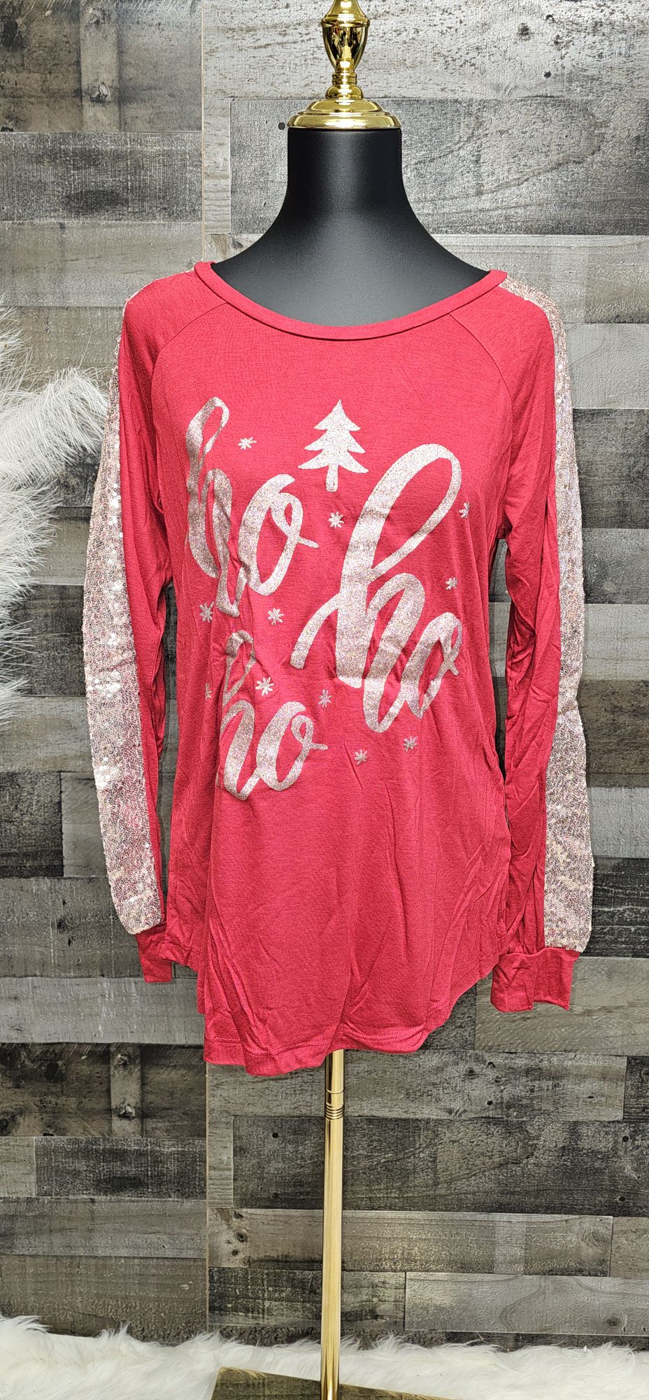 small Red top with sequins