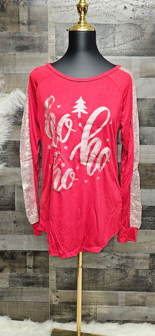 small Red top with sequins