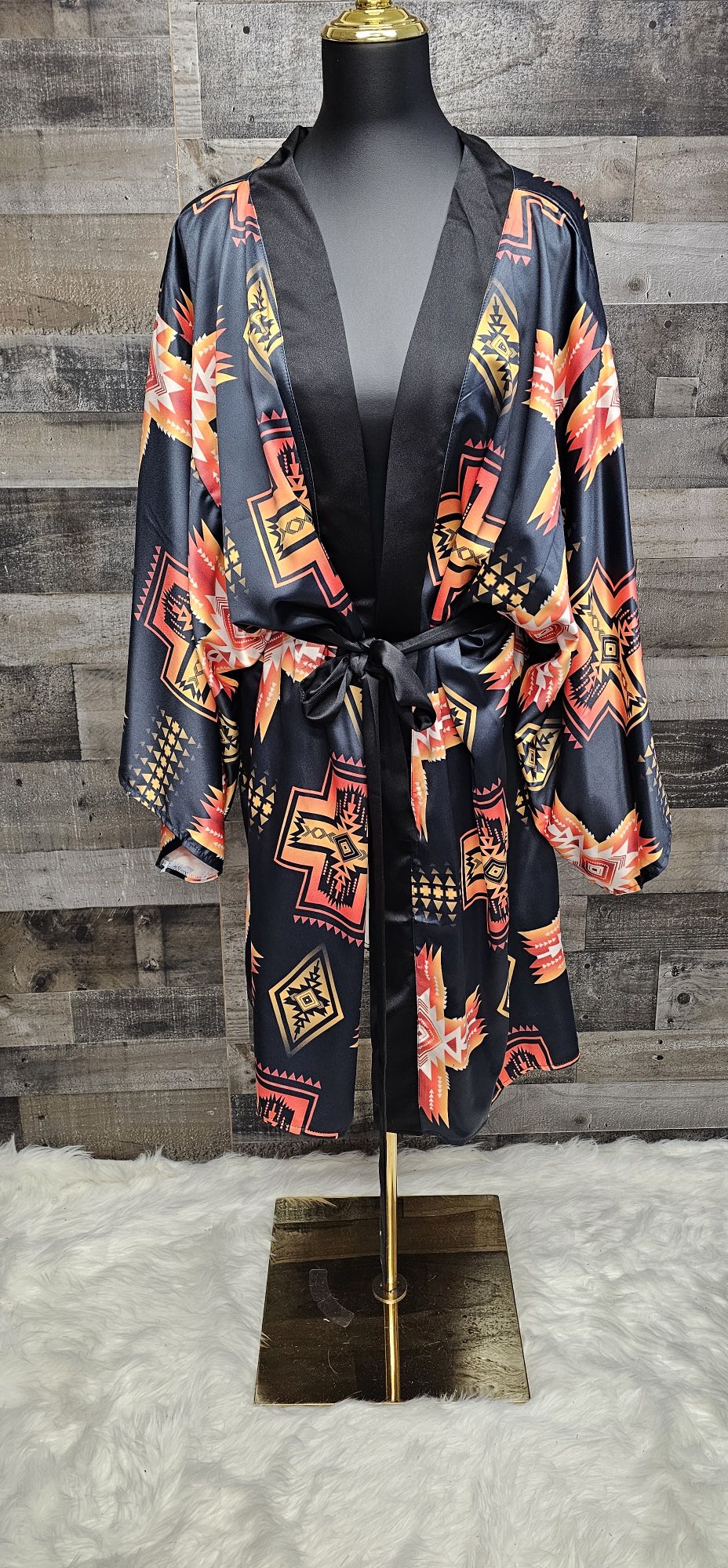 SAMPLE SALE Satin robe Large