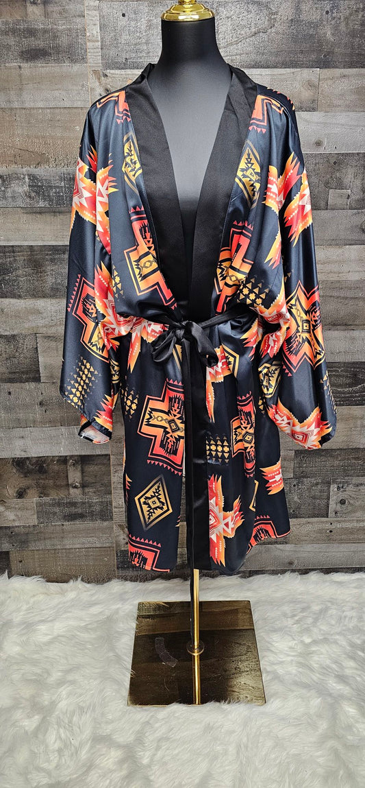 SAMPLE SALE Satin robe Large