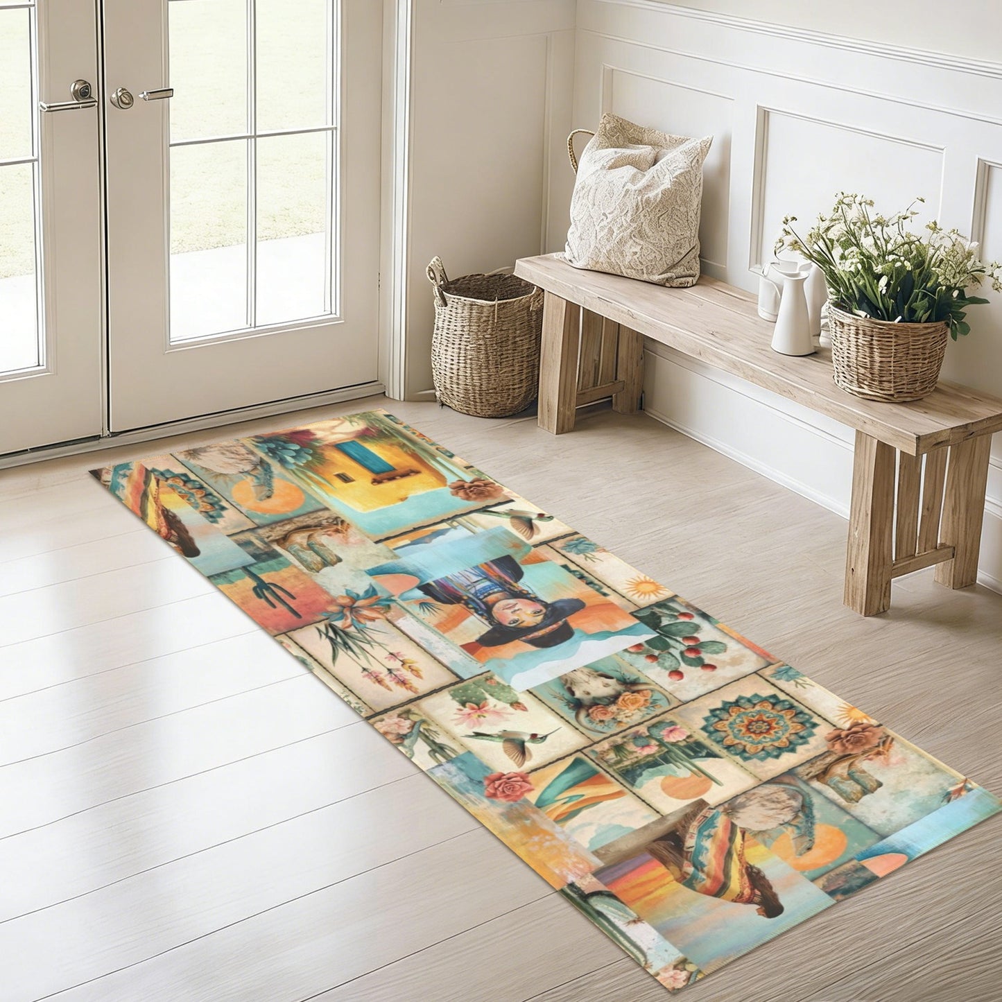 Baha Ranch Pictures of the Southwest Floor Rug Runner Made in America Indoor 60" x 22" Made in America