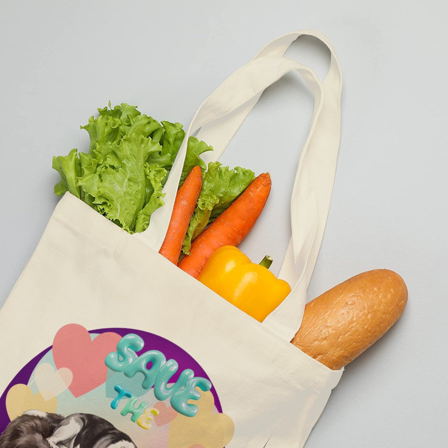 Baha Ranch Save The Beagles Cotton Tote Bag Made in America