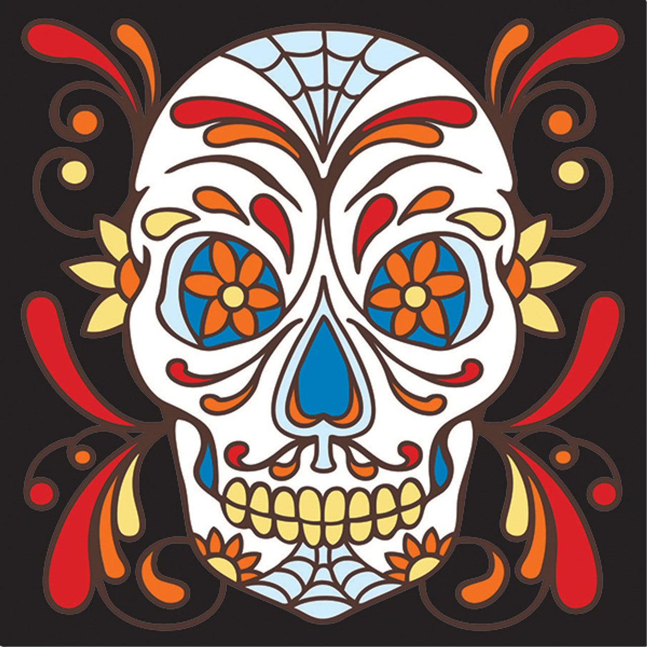 Day of the Dead Web Head Tile