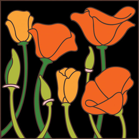 California Poppies Tile