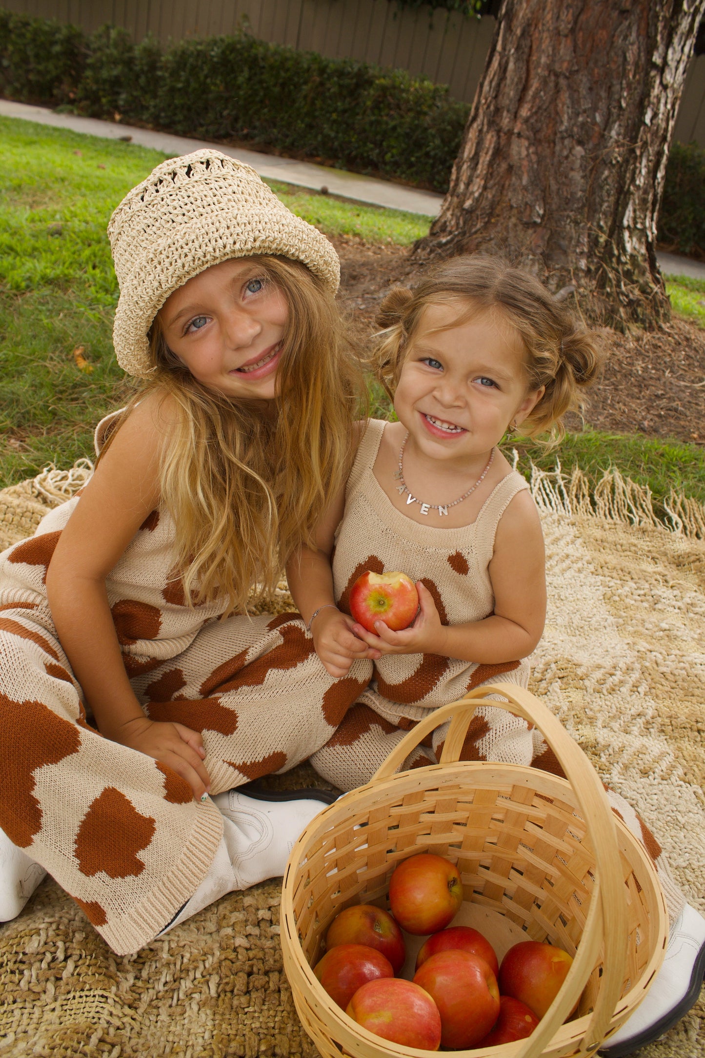 Safe Haven Fall two-piece knit horse shoe toddler girls western autumn fashion