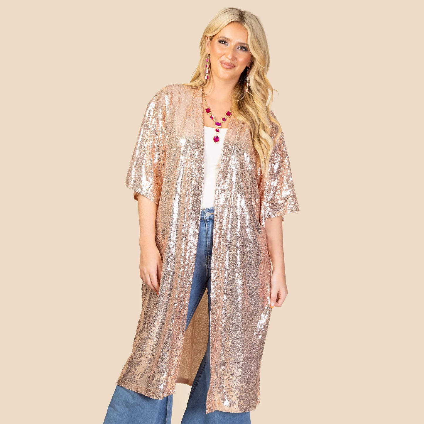 Holiday Sequin Duster