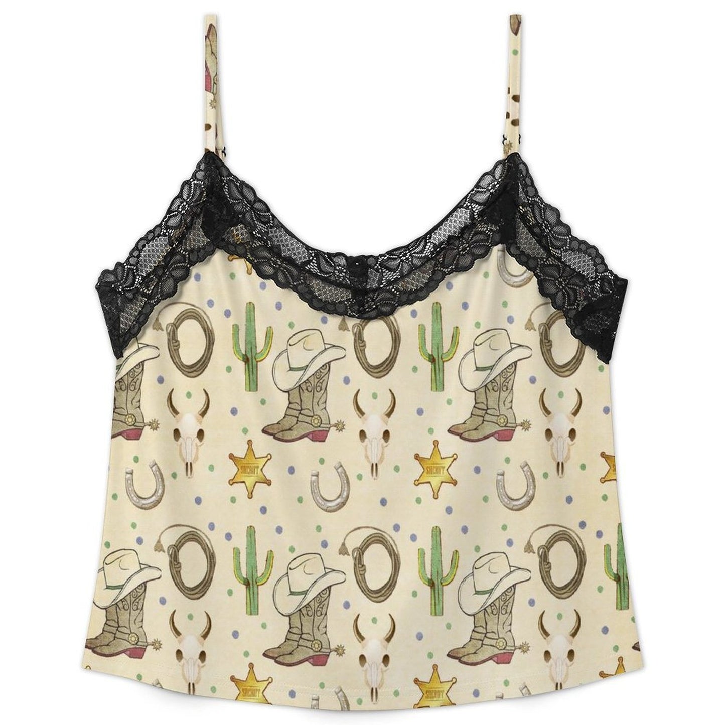 Baha Ranch Little Bit of Western Lace Pajama Set