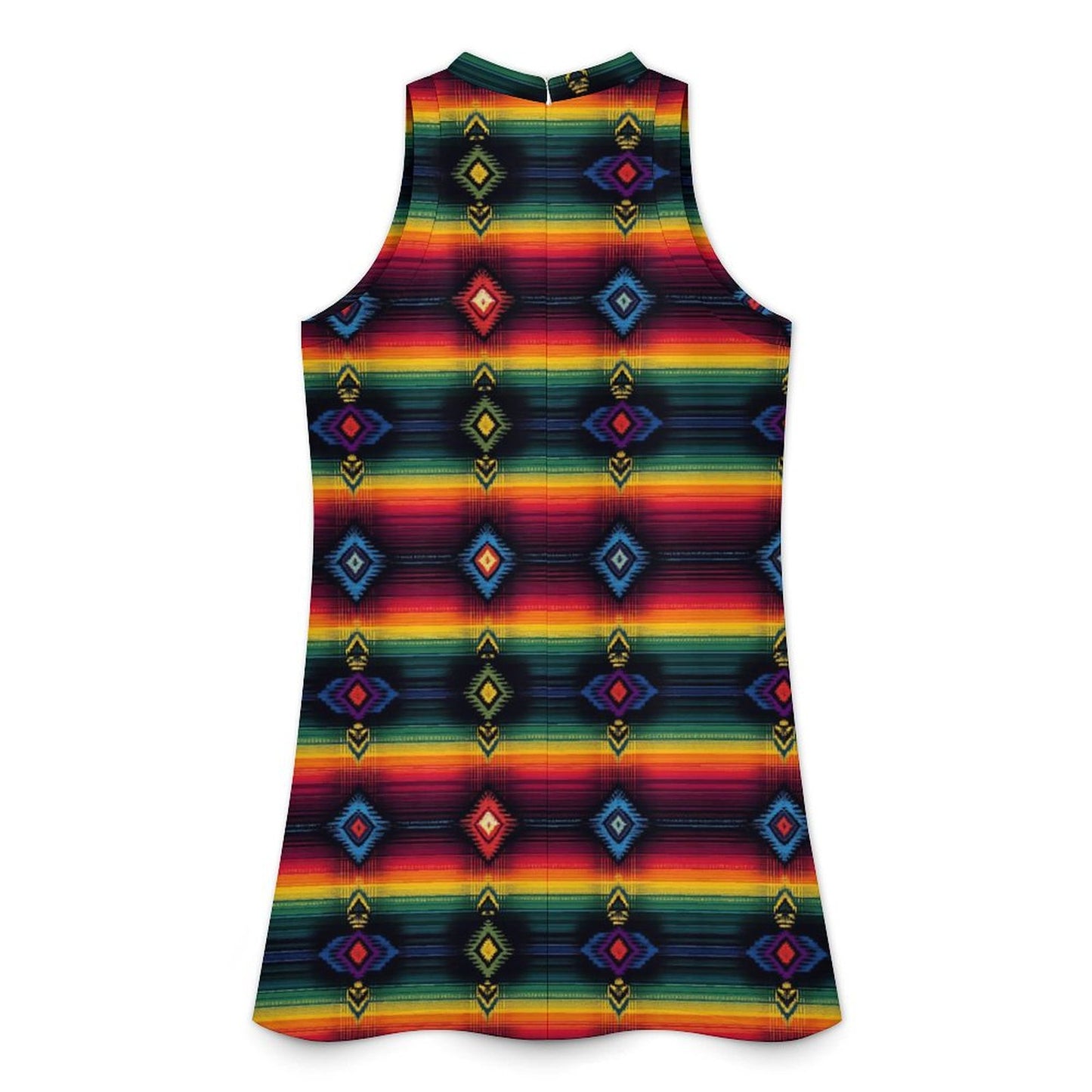 Baha Ranch Colores de Mexico Southwest Serape Sleeveless Mini Dress