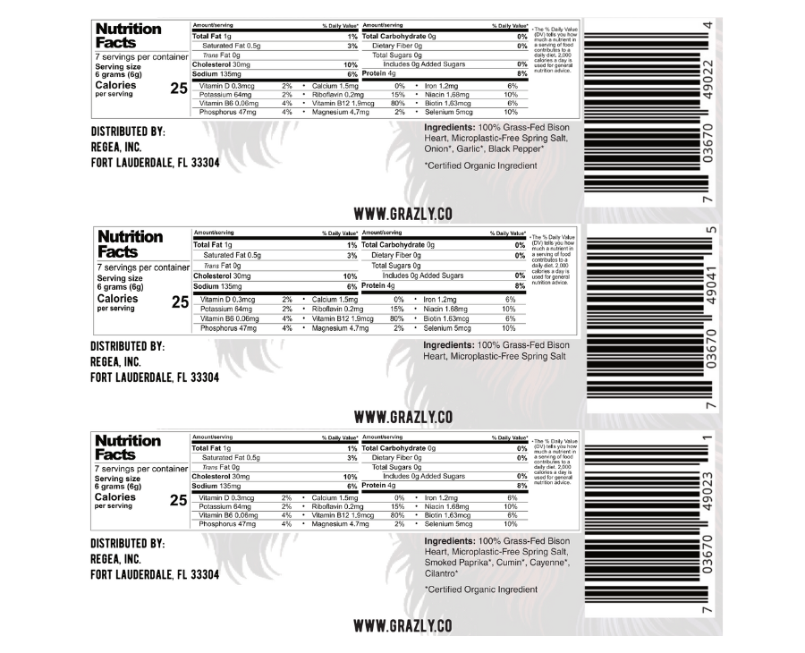 Grazly Bison Heart Crisp Variety Pack