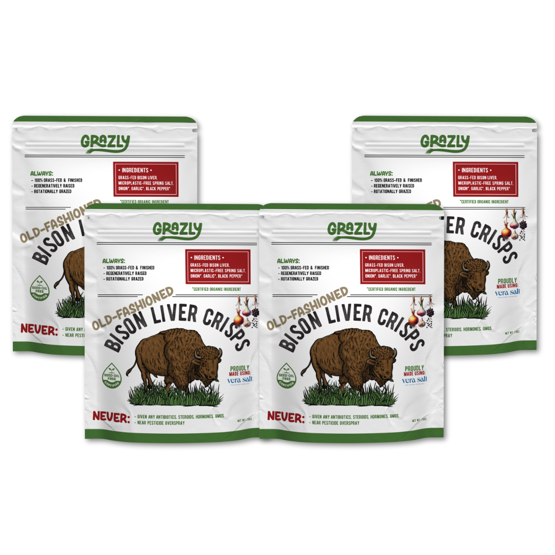 Grazly Bison Liver Crisps - 100% Grass-Fed/Finished