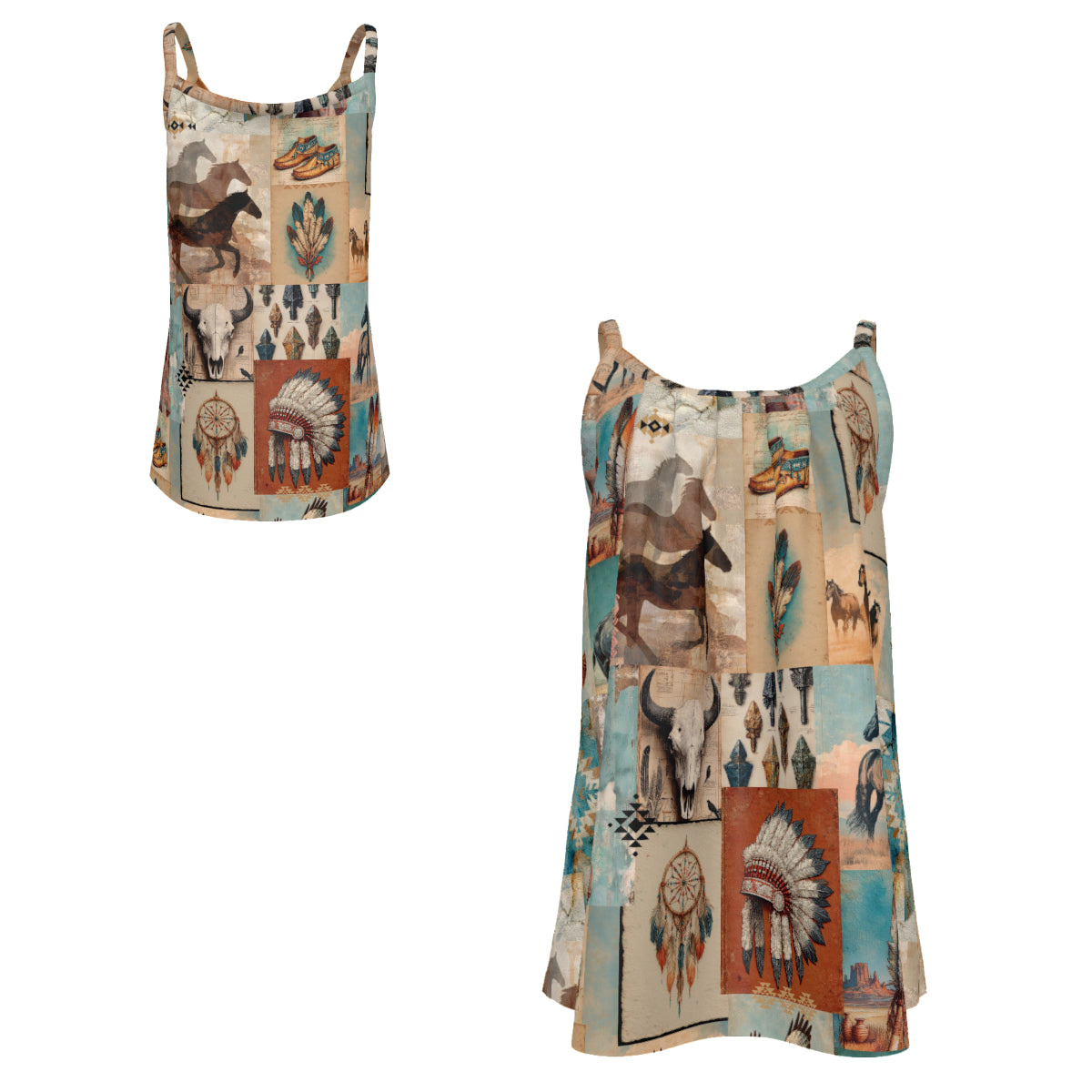 Baha Ranch Bohemian Dreams Gathered Tank Top