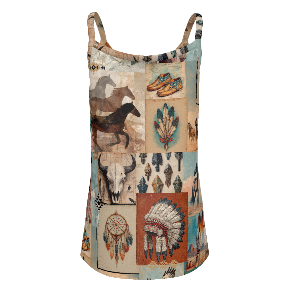 Baha Ranch Bohemian Dreams Gathered Tank Top