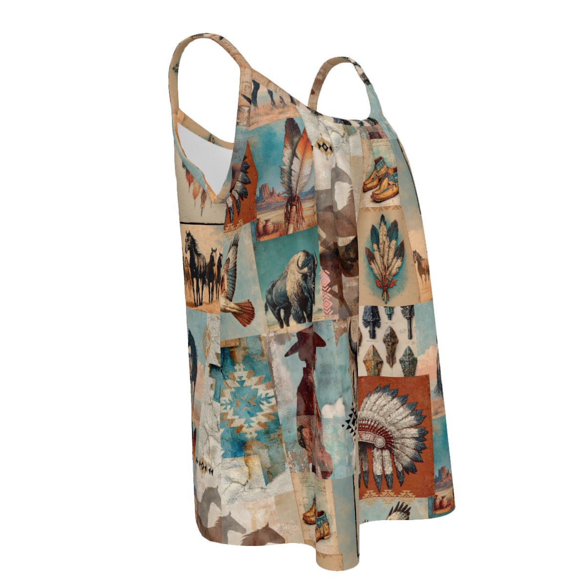 Baha Ranch Bohemian Dreams Gathered Tank Top