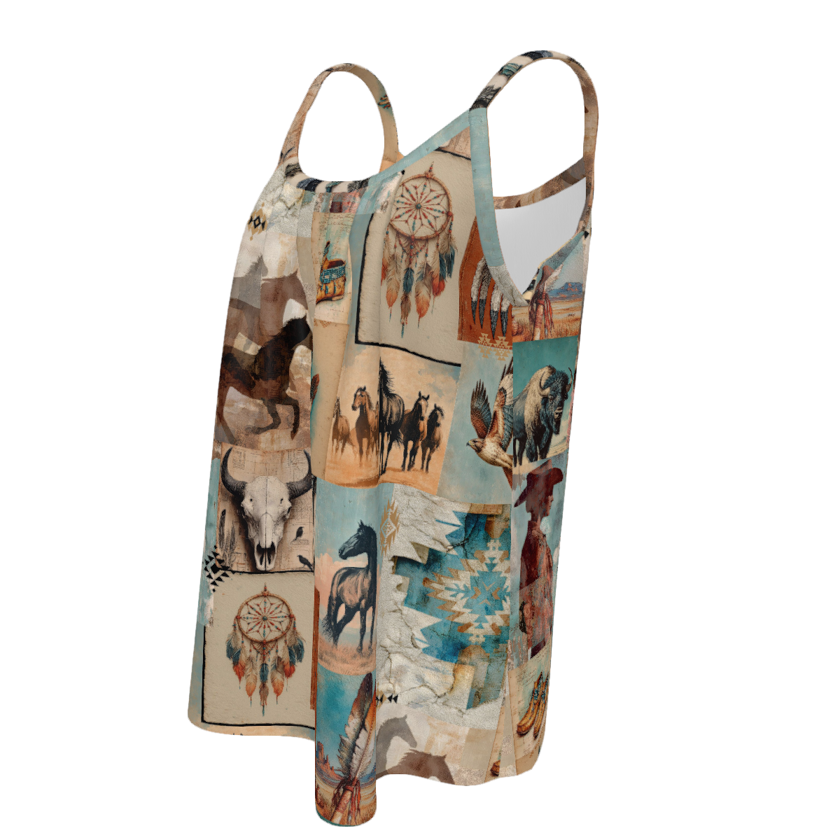 Baha Ranch Bohemian Dreams Gathered Tank Top