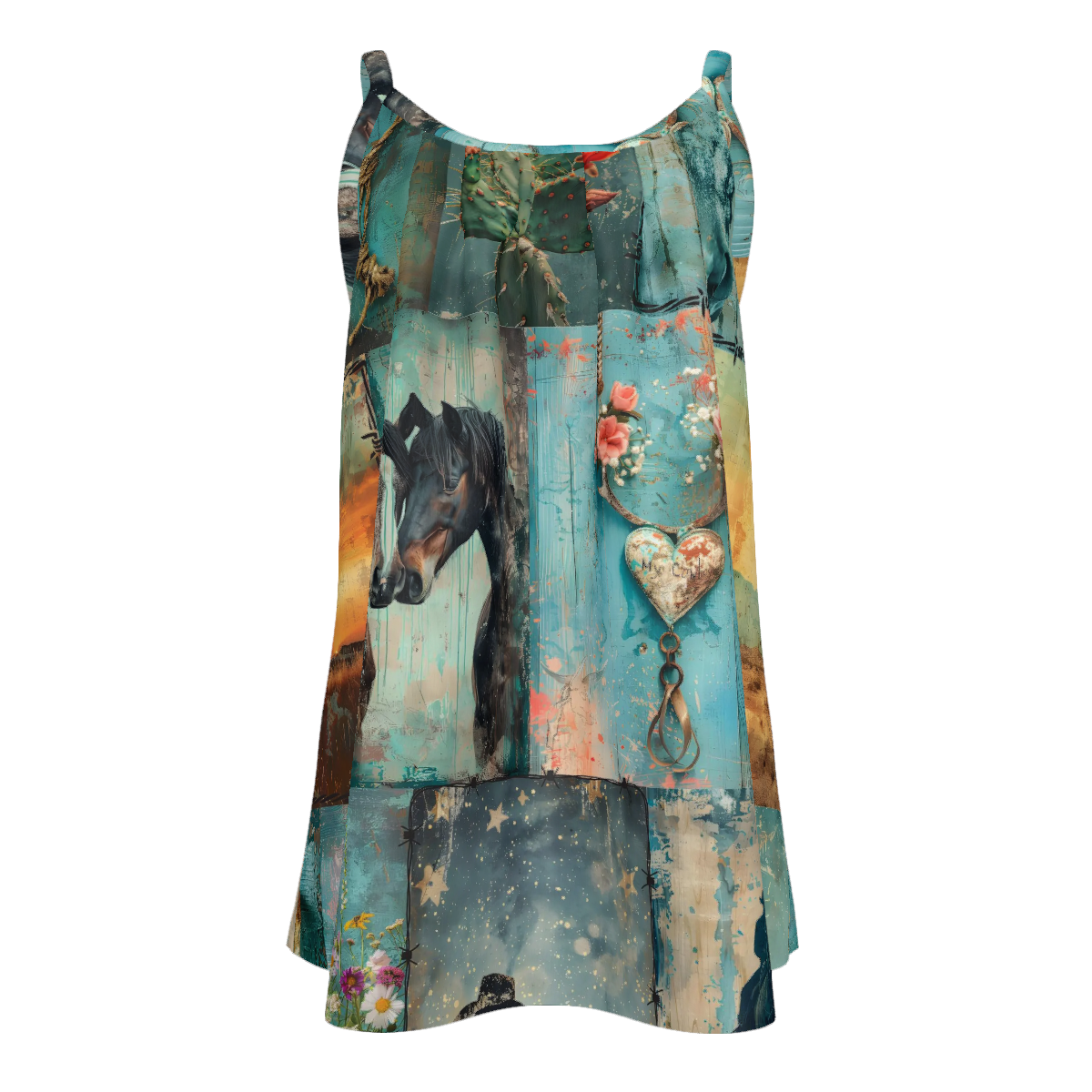 Baha Ranch Bohemian Dreams Gathered Tank Top
