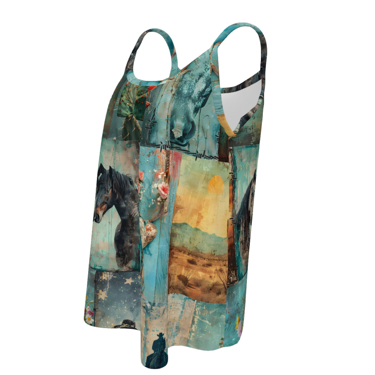Baha Ranch Bohemian Dreams Gathered Tank Top