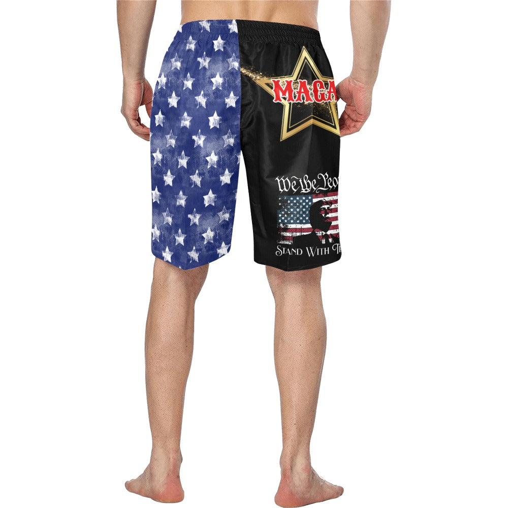 We the People Trump Maga Swim Trunks Shorts