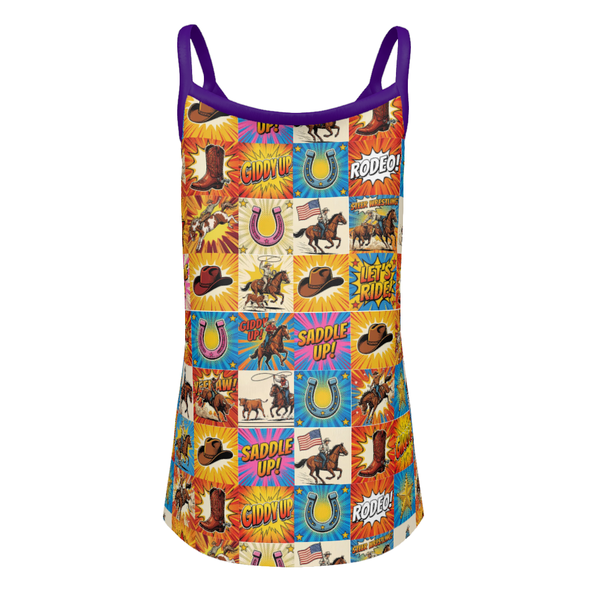 Baha Ranch The Comic Corral Gathered Tank Top with Straps