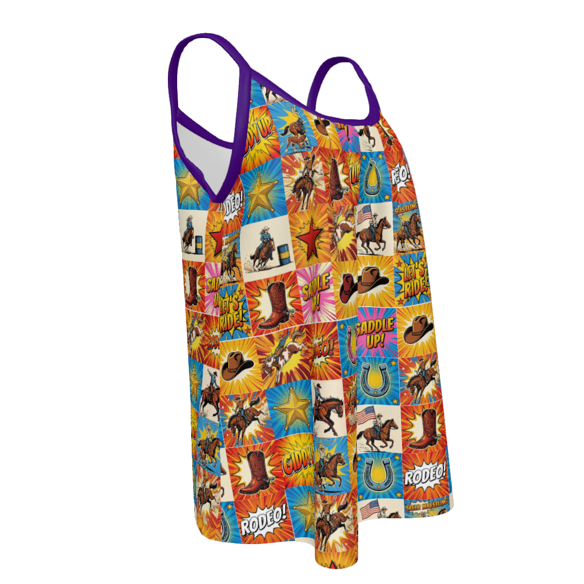 Baha Ranch The Comic Corral Gathered Tank Top with Straps