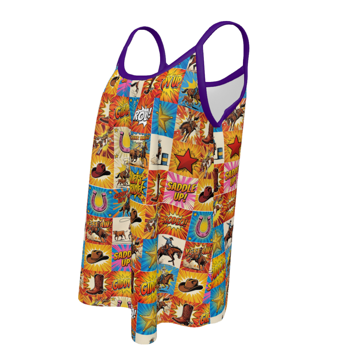 Baha Ranch The Comic Corral Gathered Tank Top with Straps