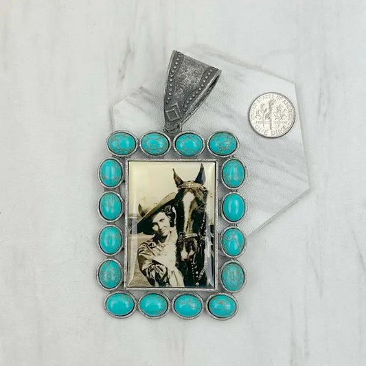 Vintage Cowgirl Cowboy Pendant