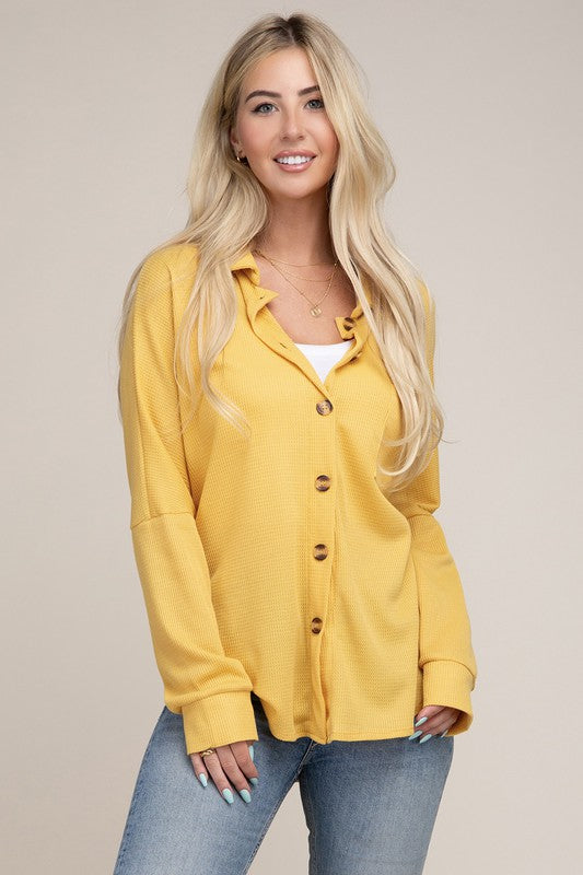 Butter Button Front Big Shirt