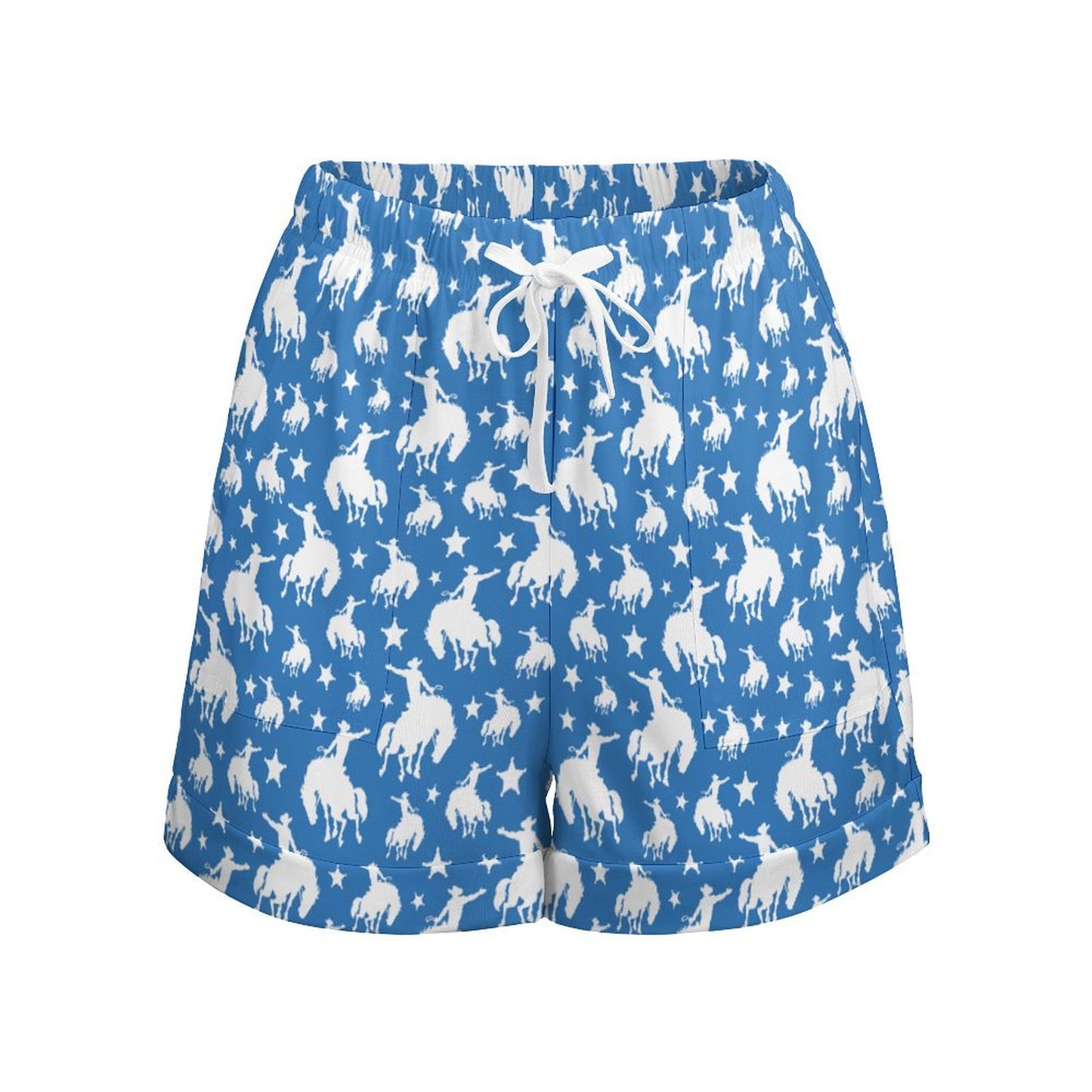 Baha Ranch Blue Rodeo Drawstring Shorts