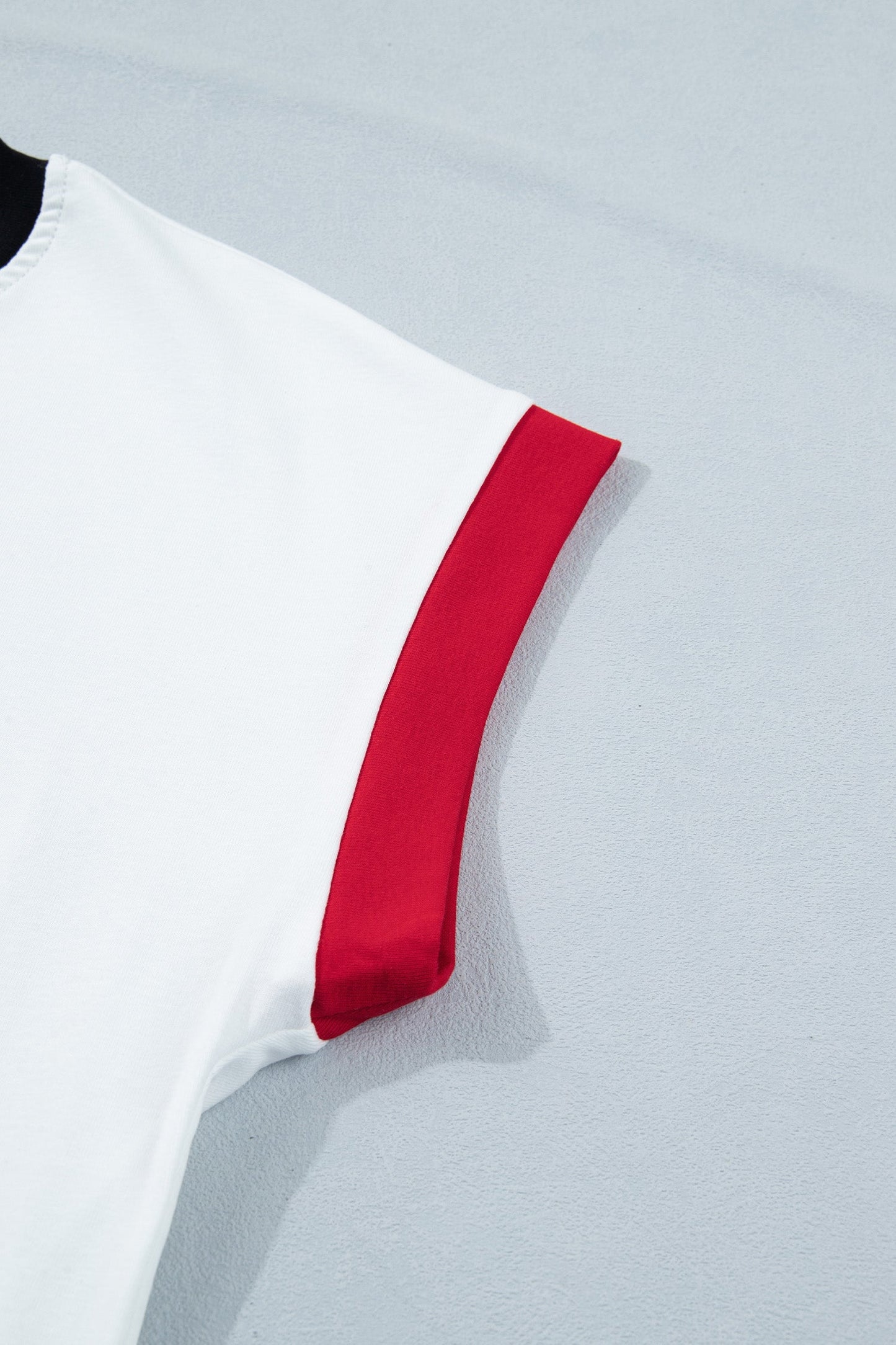 Sequin Star USA Patch Colorblock Trim T-Shirt