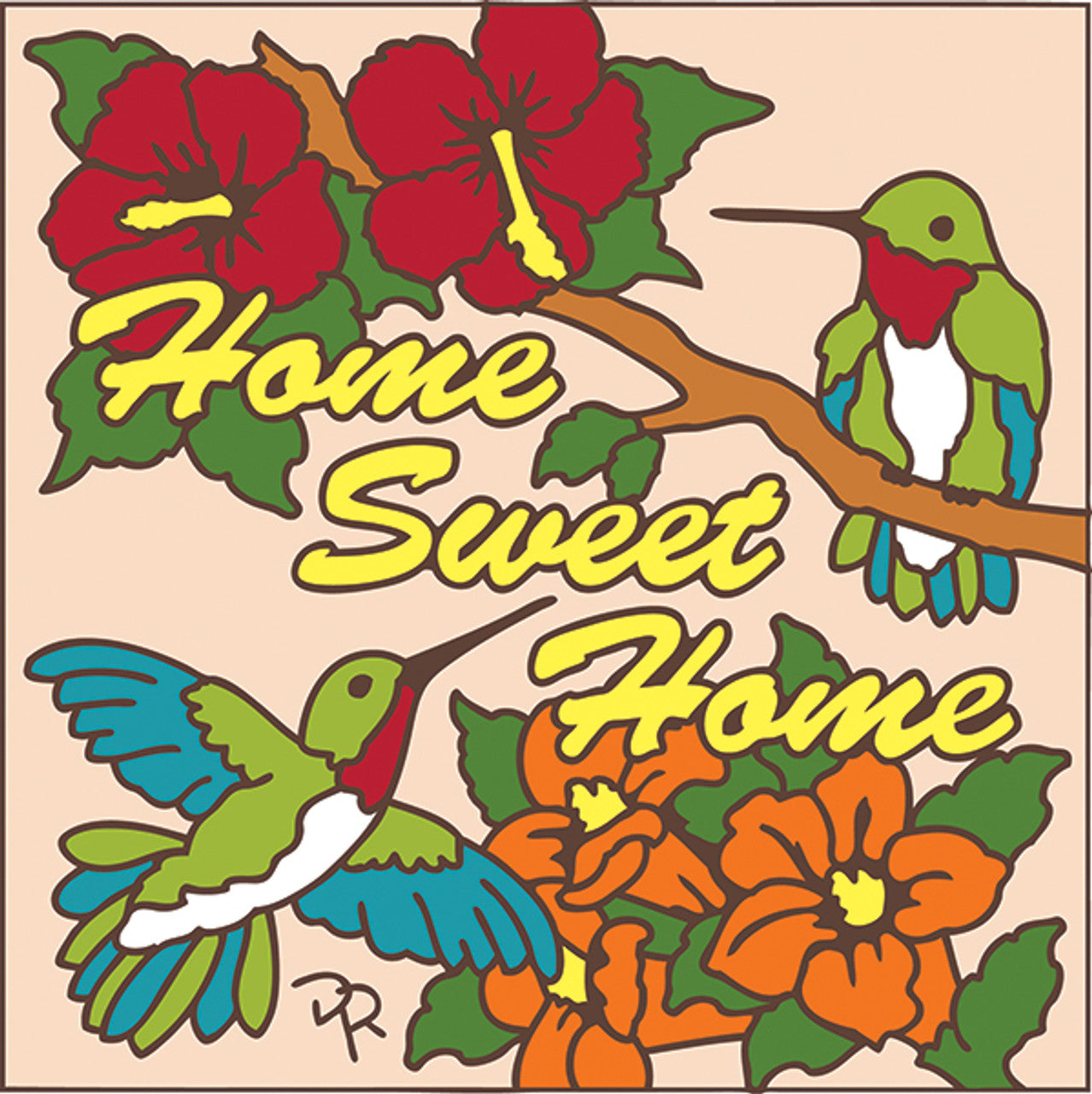 Home Sweet Home Tile | Hummingbird House Sign