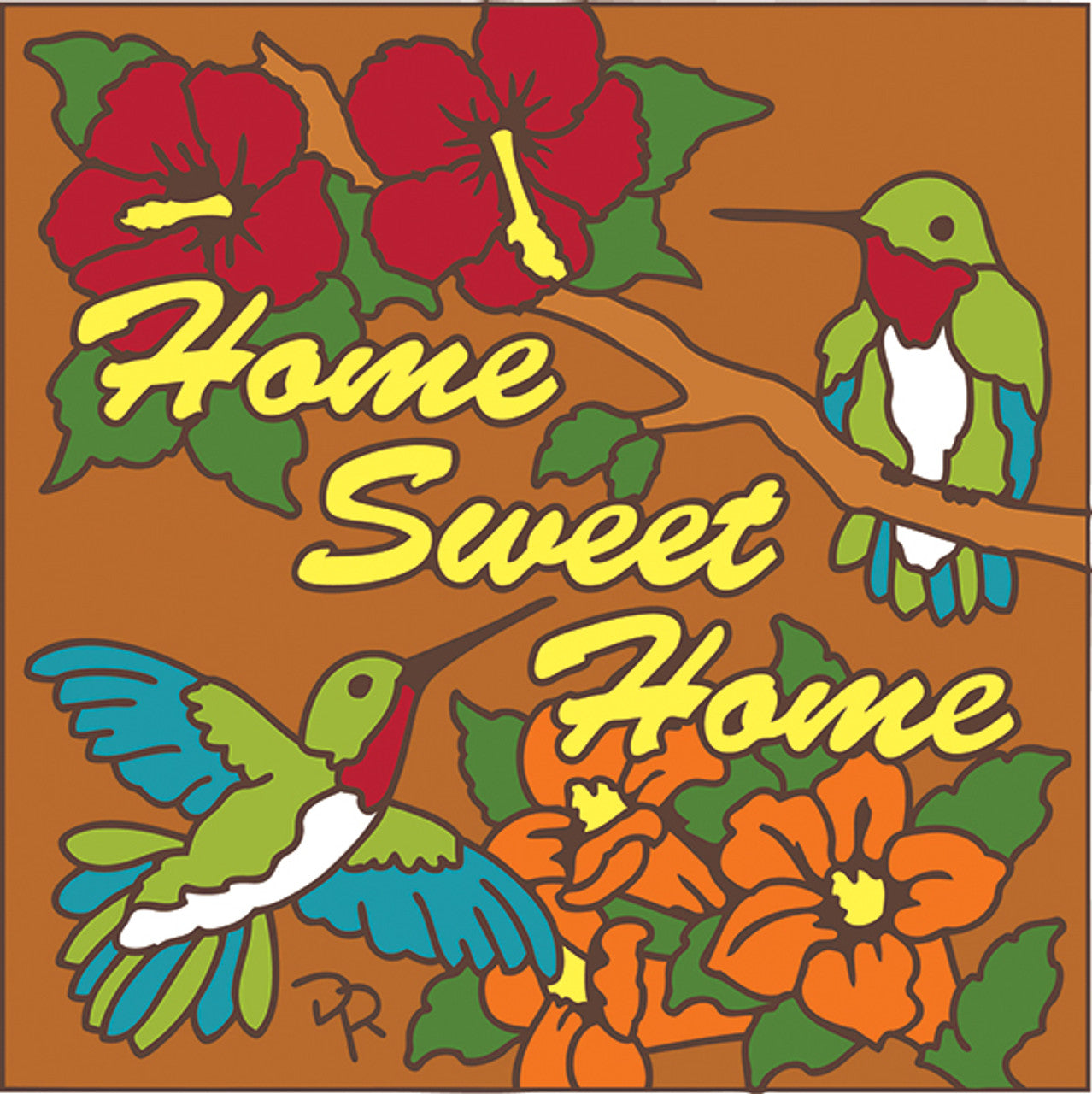 Home Sweet Home Tile | Hummingbird House Sign