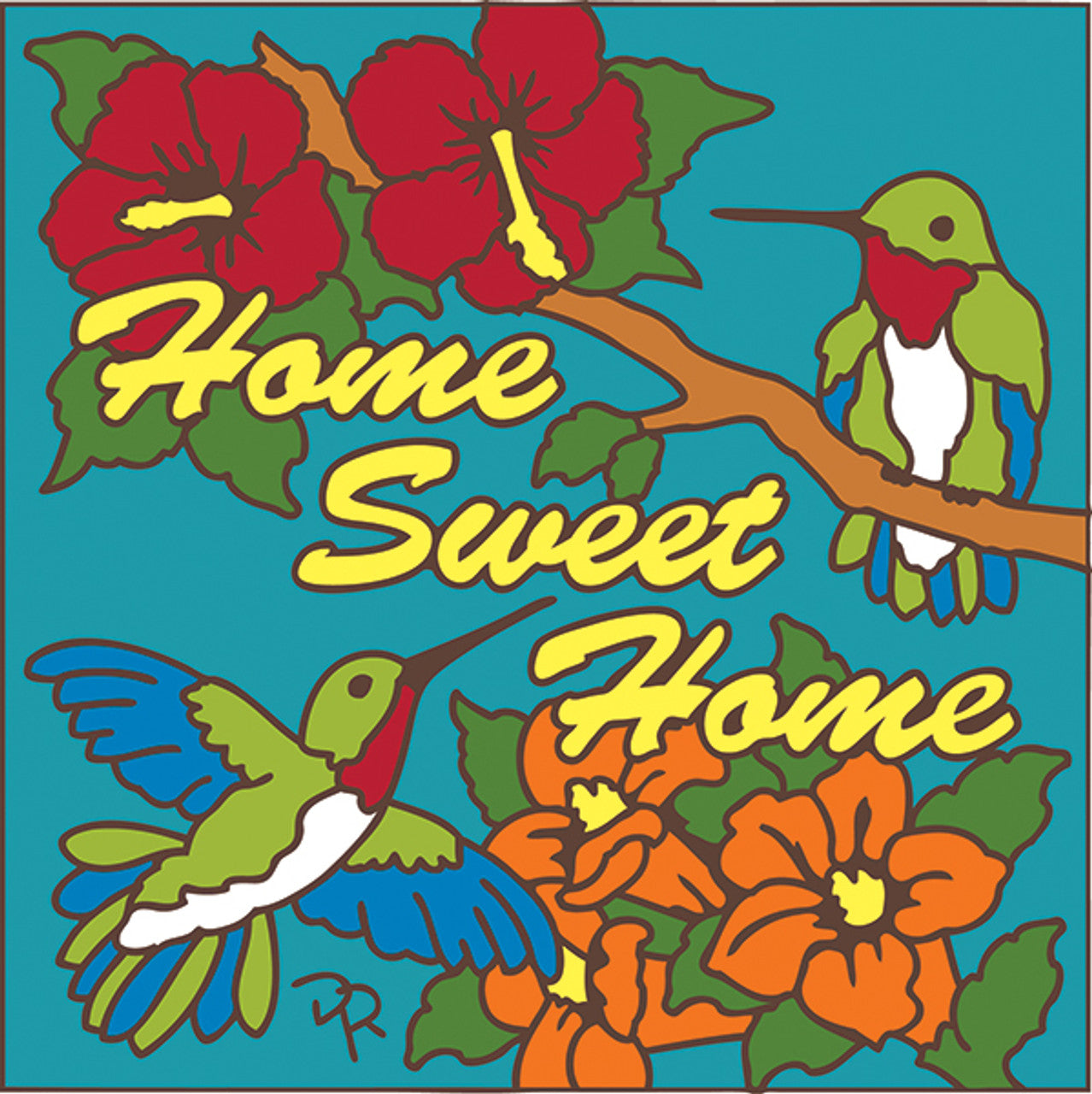 Home Sweet Home Tile | Hummingbird House Sign