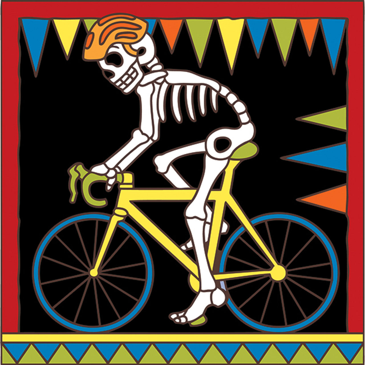 Day of the Dead Cyclist Tile