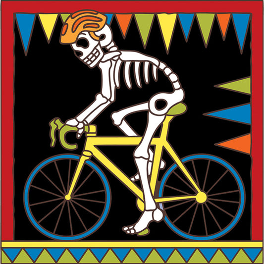 Day of the Dead Cyclist Tile