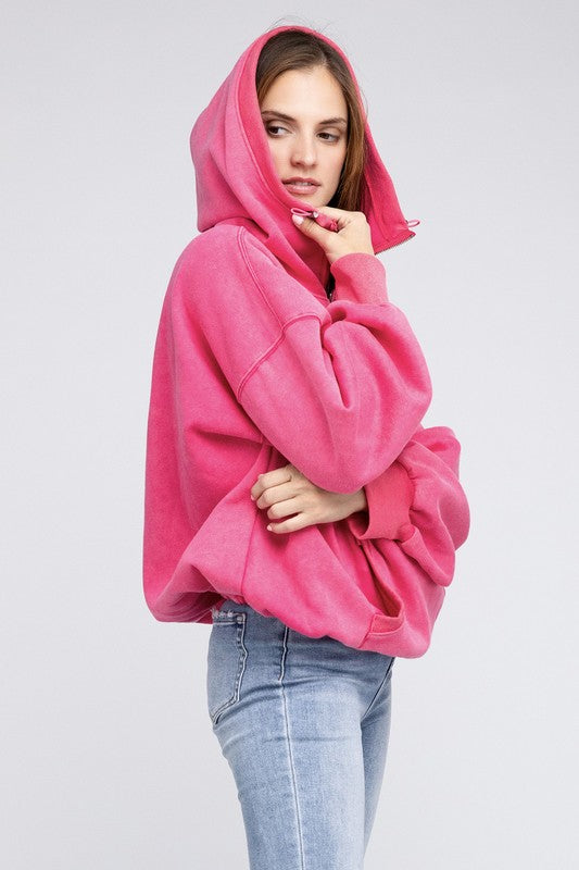 Stitch Detailed Elastic Hem Hoodie choice of colors