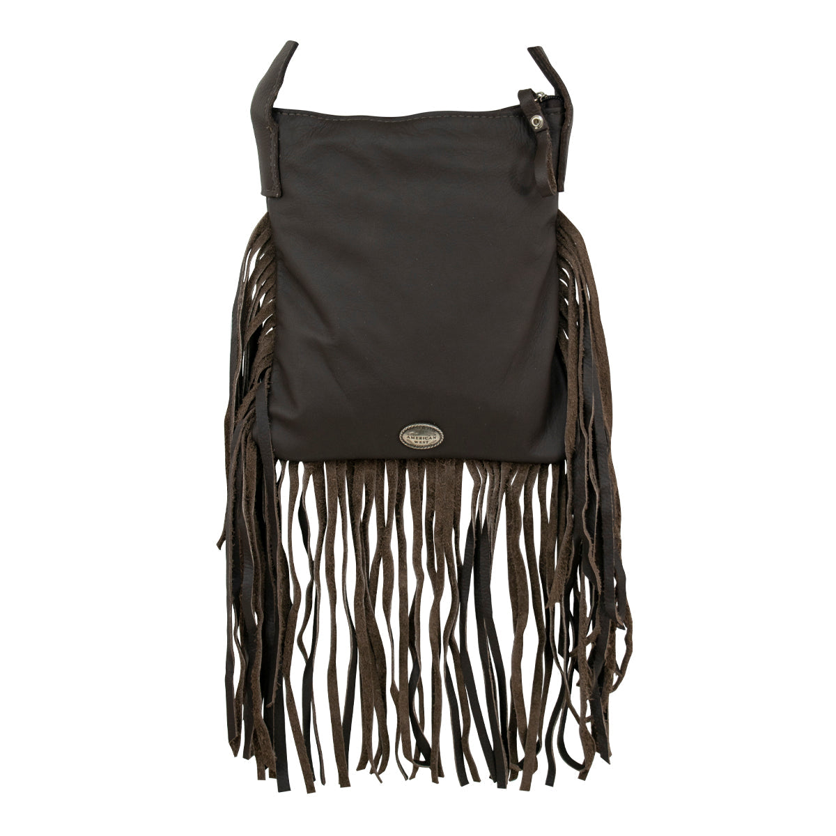 American West Handbags Leather Fringed Cowgirl Crossbody w/ Front Compartment choice of styles