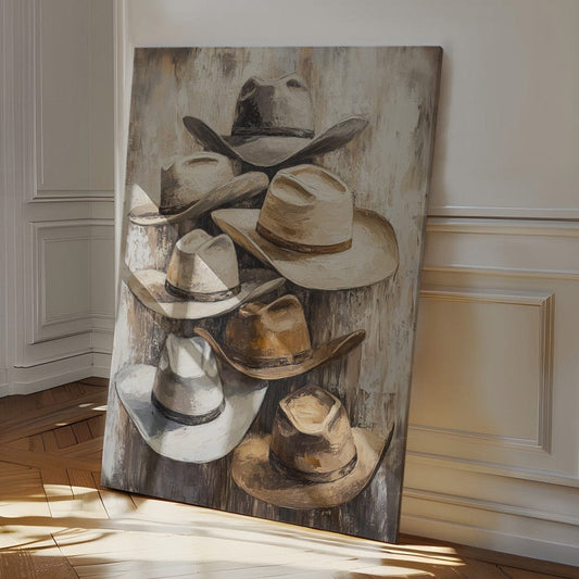 Rustic Cowboy Hats – Western Farmhouse Wall Art