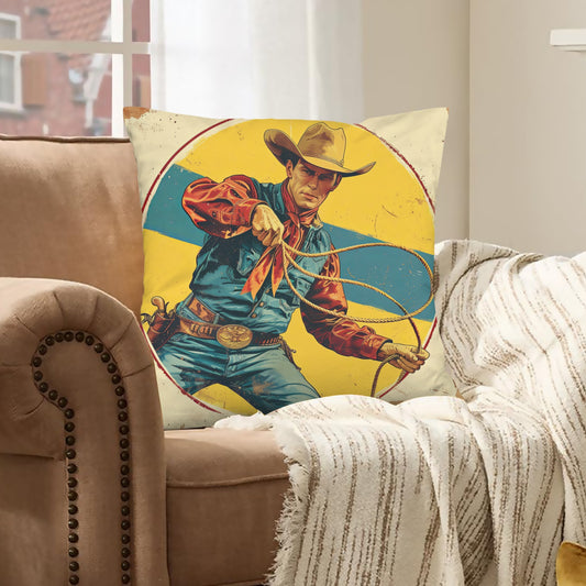 Baha Ranch Rodeo Cowboy Velvety Soft Pillow Case Made in America