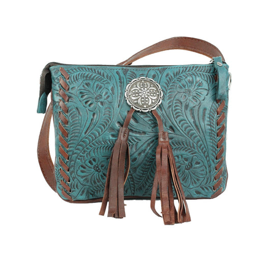American West Handbags Lariats & Lace Multi-Compartment Crossbody choice of colors