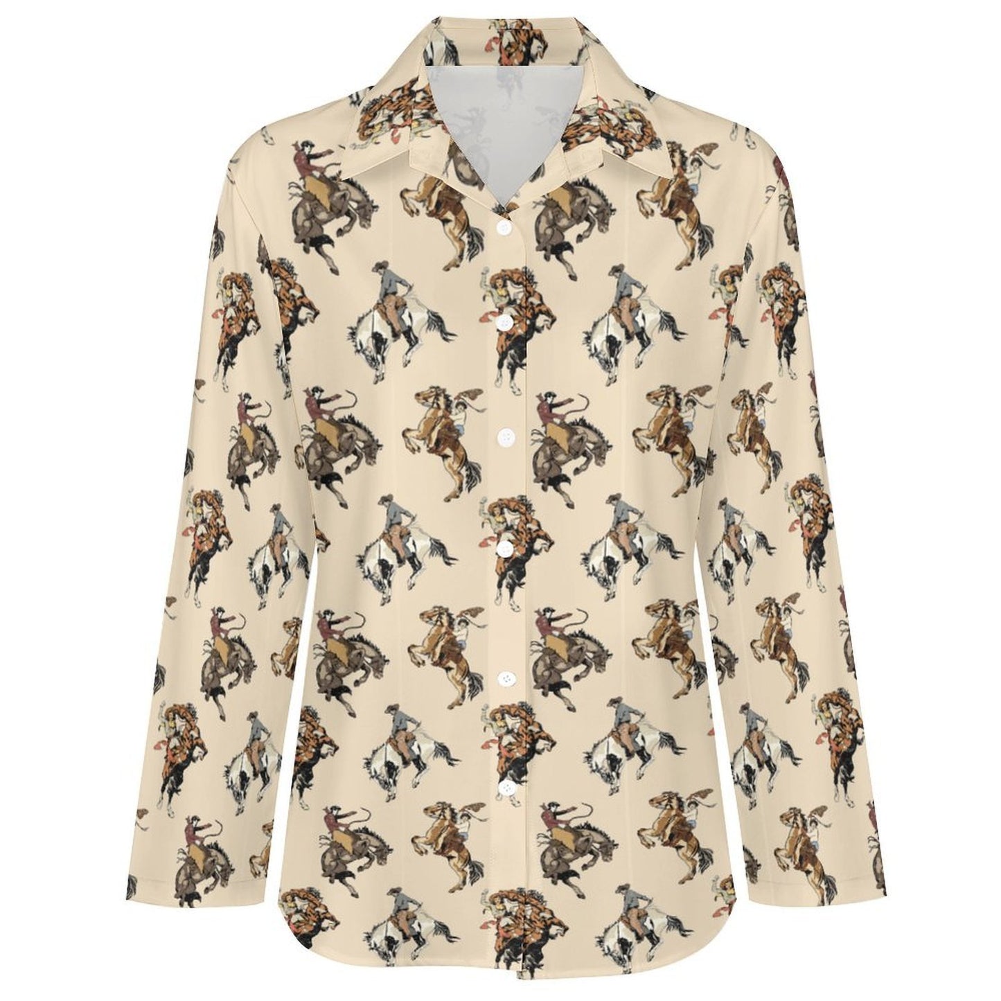 Baha Ranch Vintage Cowgirl Western Button Up Blouse