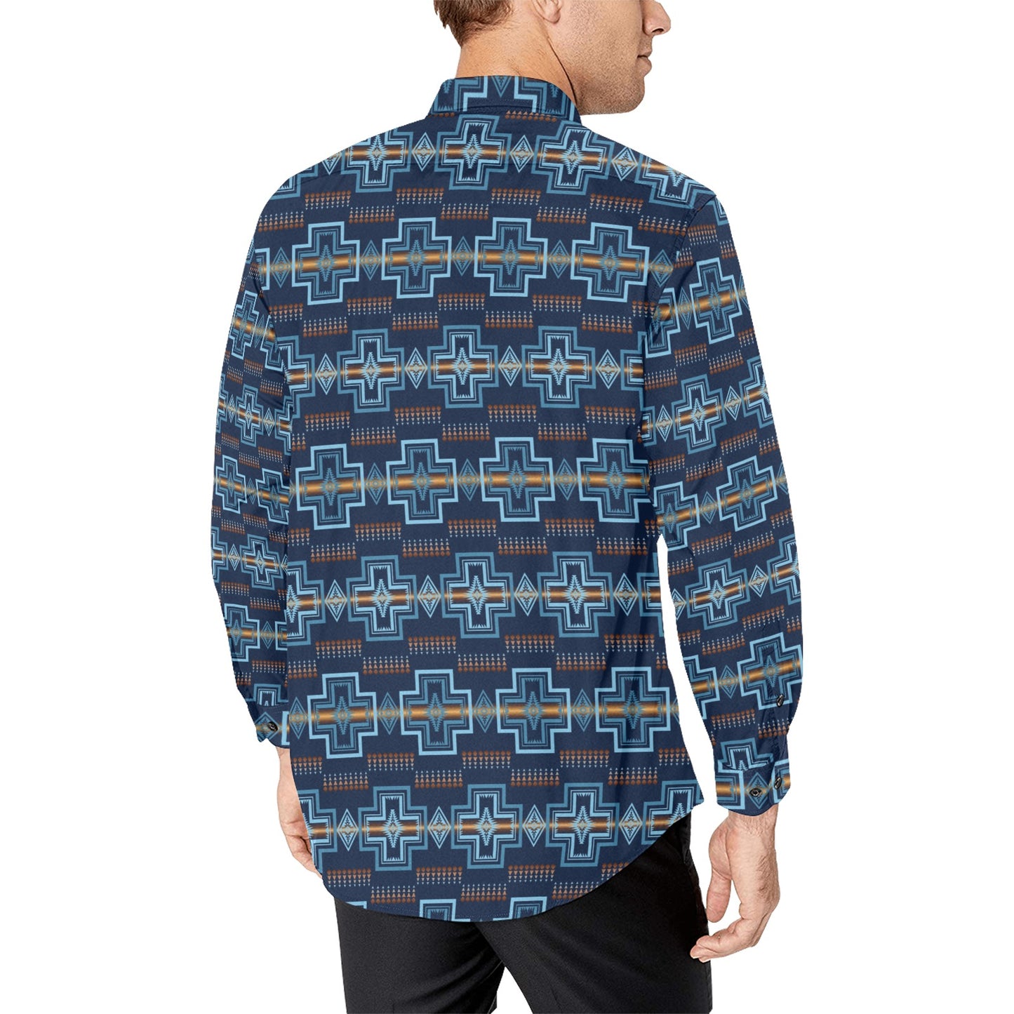 Blue Aztec Unisex Western Shirt