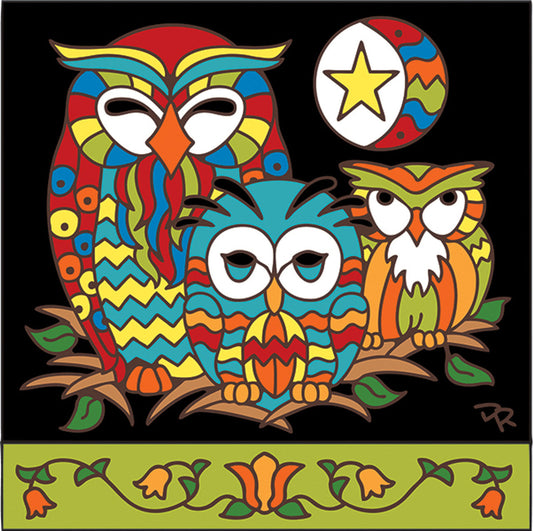 Nesting Owls Tile