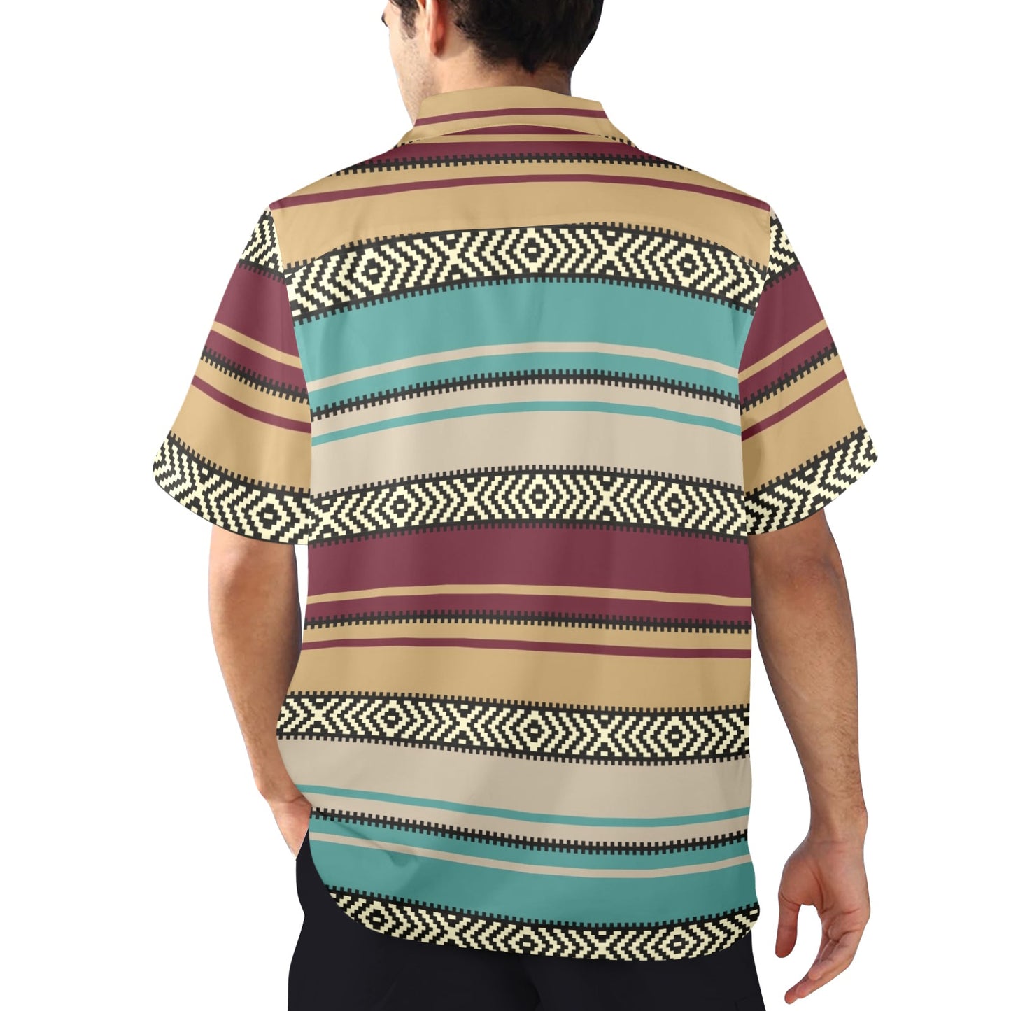 Baha Ranch Southwest Serape Hawaiian Shirt Made in America