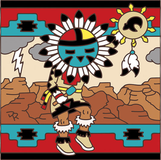 Kachina Sun Dancer Tile
