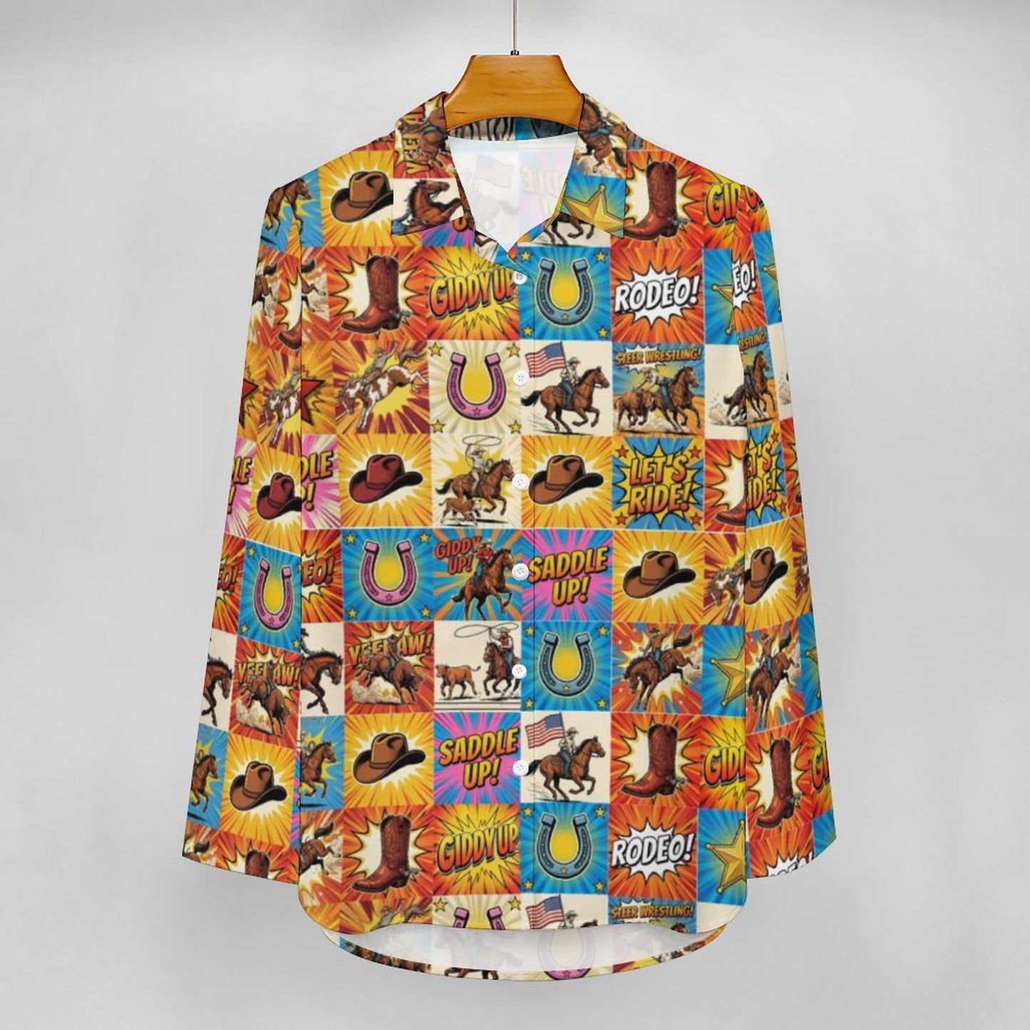 Baha Ranch The Comic Corral Western Rodeo Blouse