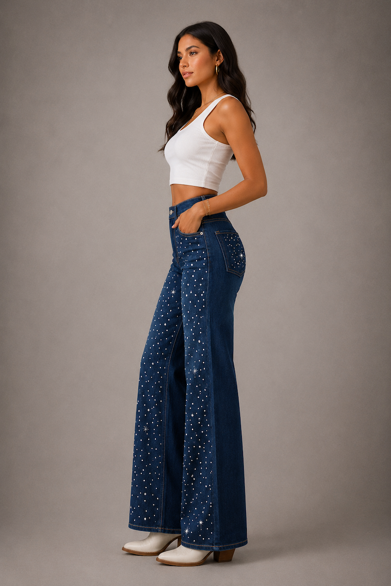 GJG Celeste Wide Leg Jean Dark Wash