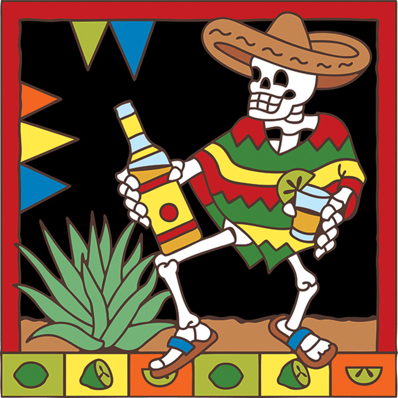 Day of the Dead Tequila Tile