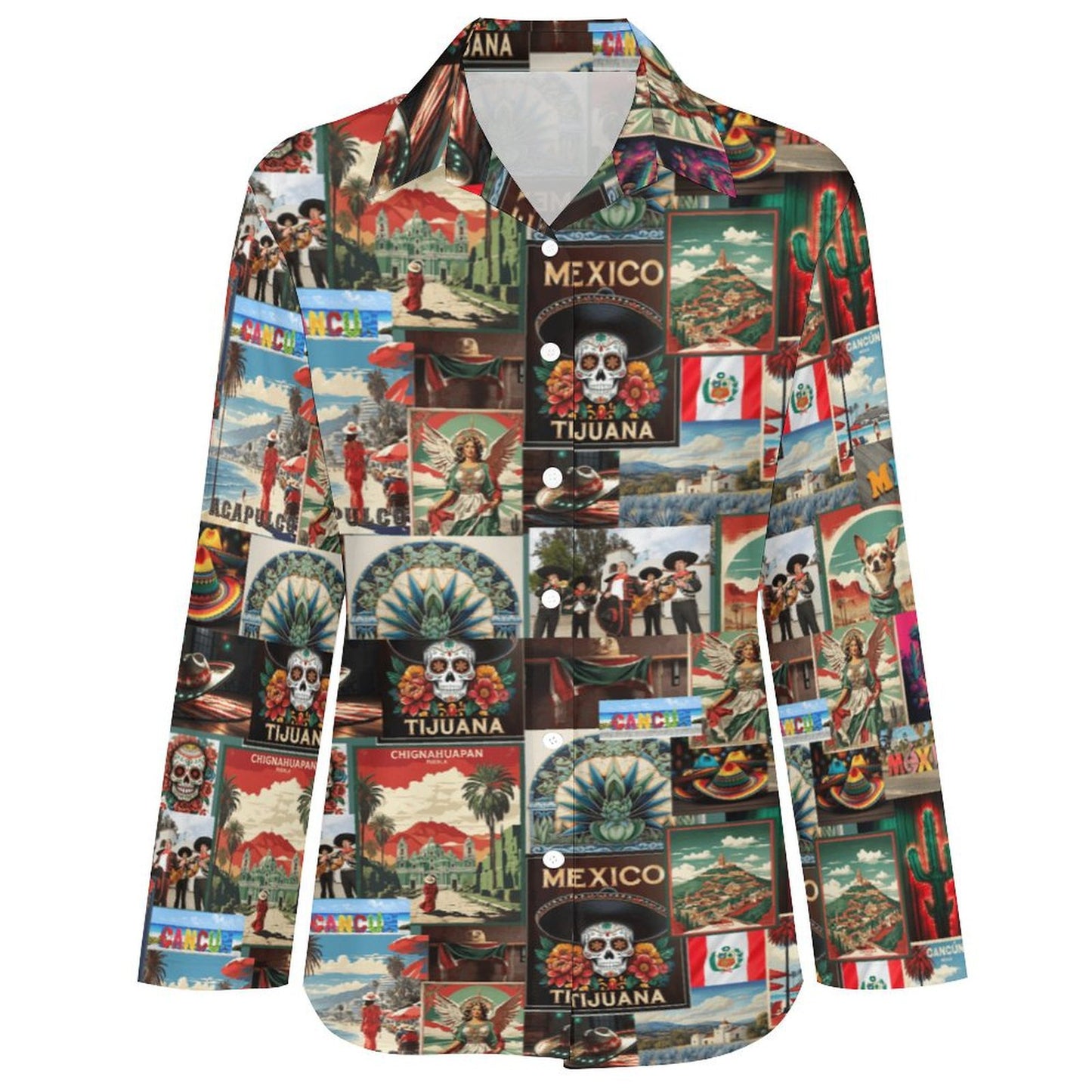 Colores de Mexico Destination Mexico Button Up Shirt