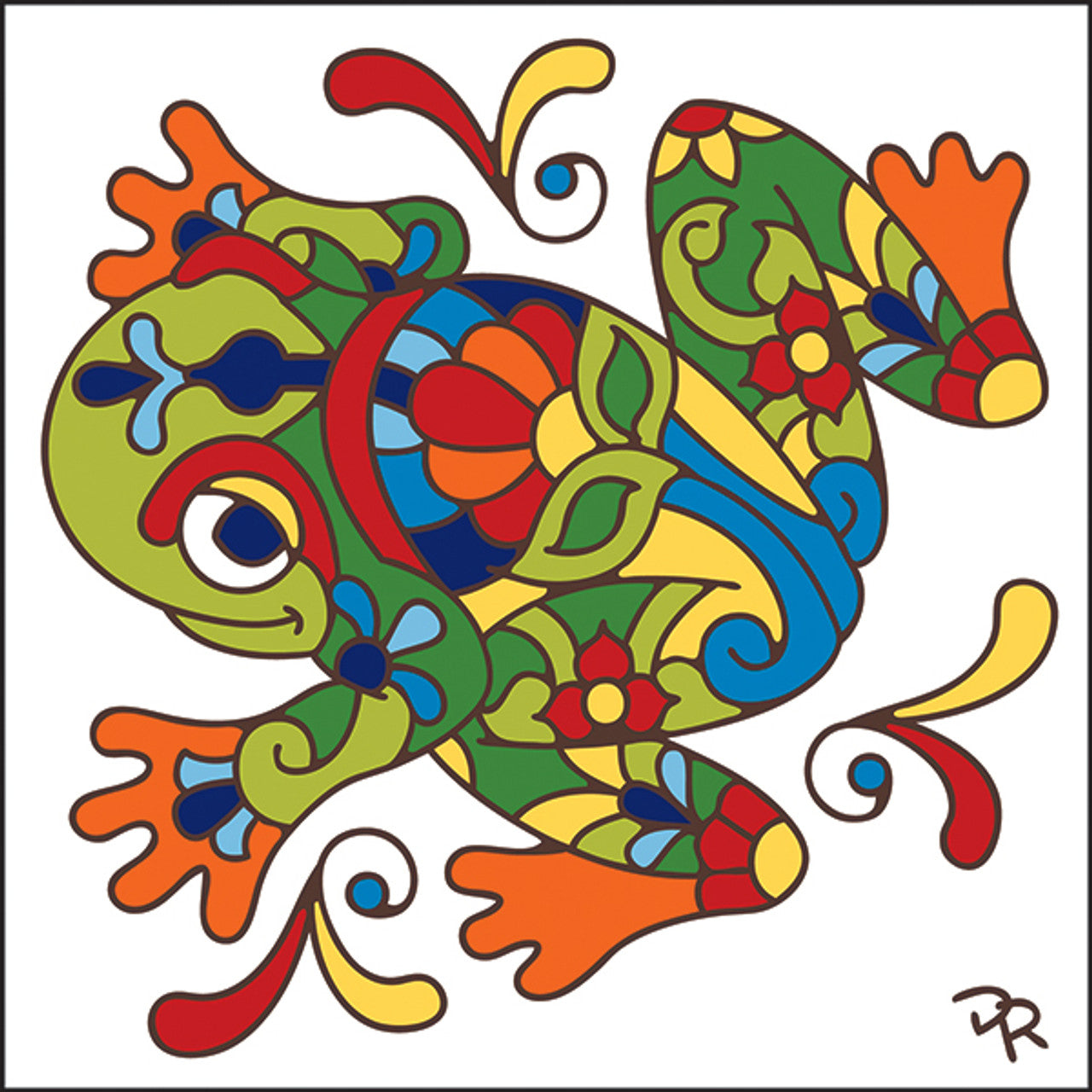 Talavera Jumping Frog Tile