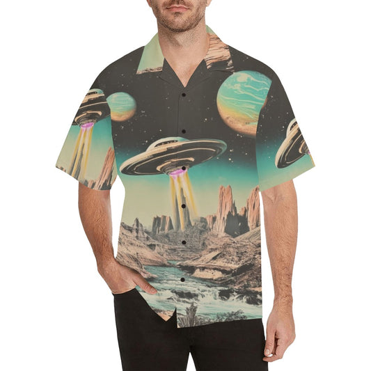 Baha Ranch Retro Pop Western Space Cowboy Camp Shirt